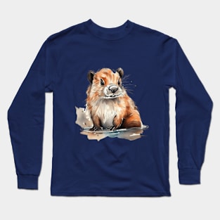 Cute beaver Long Sleeve T-Shirt